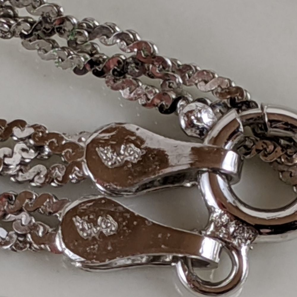 925 Italy Sterling Silver Braided Chain Necklace